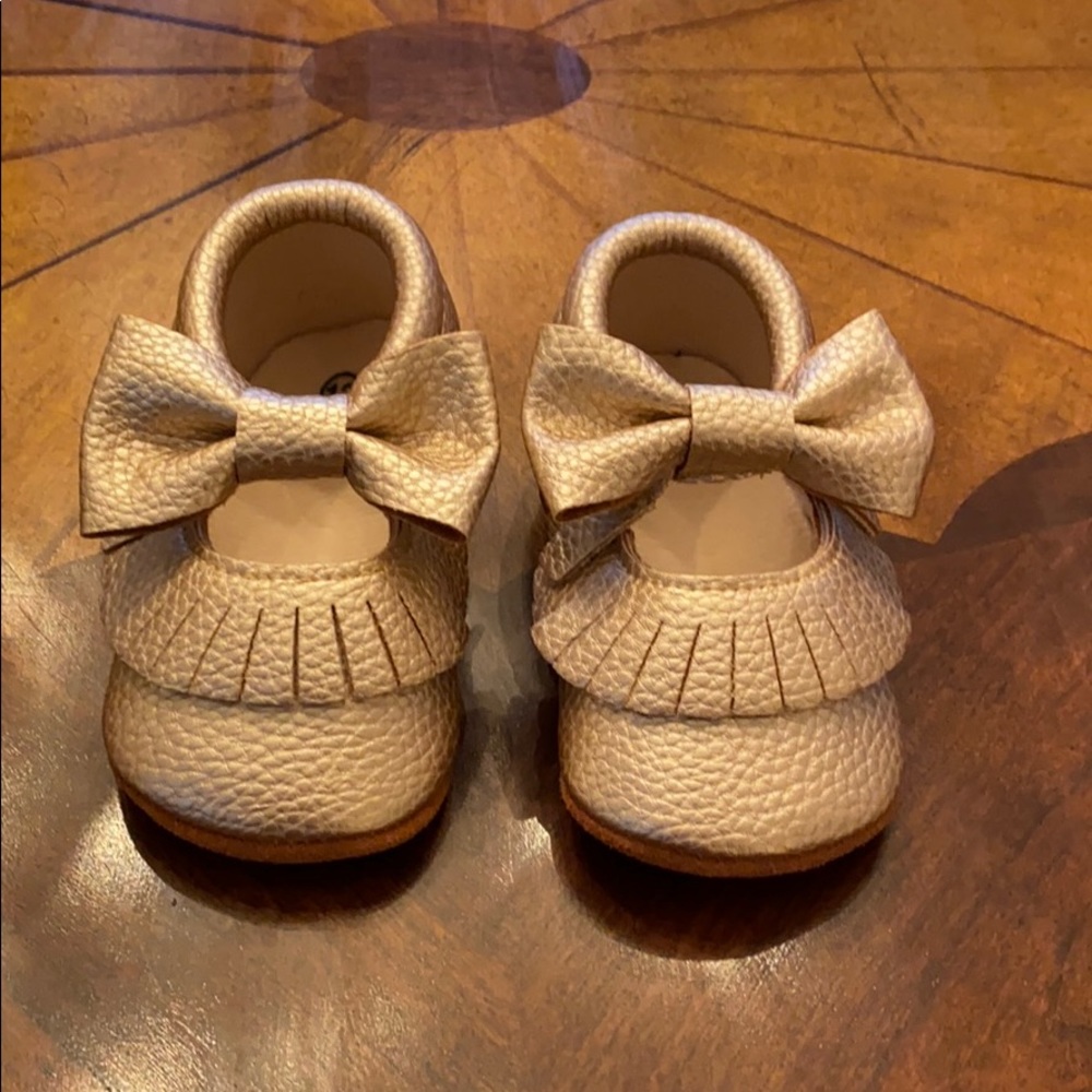 Baby Girl 6-12M Gold Mocassins